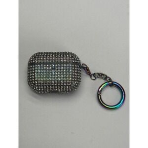 Sparkling Rhinestone Airpods Pro Case Cover with Keychain Rainbow